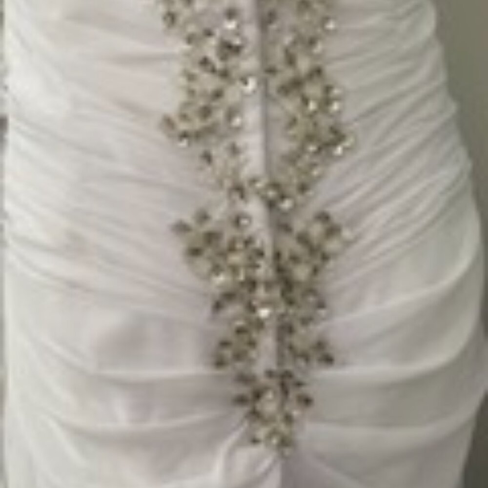 Sweep Train Wedding Dress With Beading Sequins - Picture 9 of 10